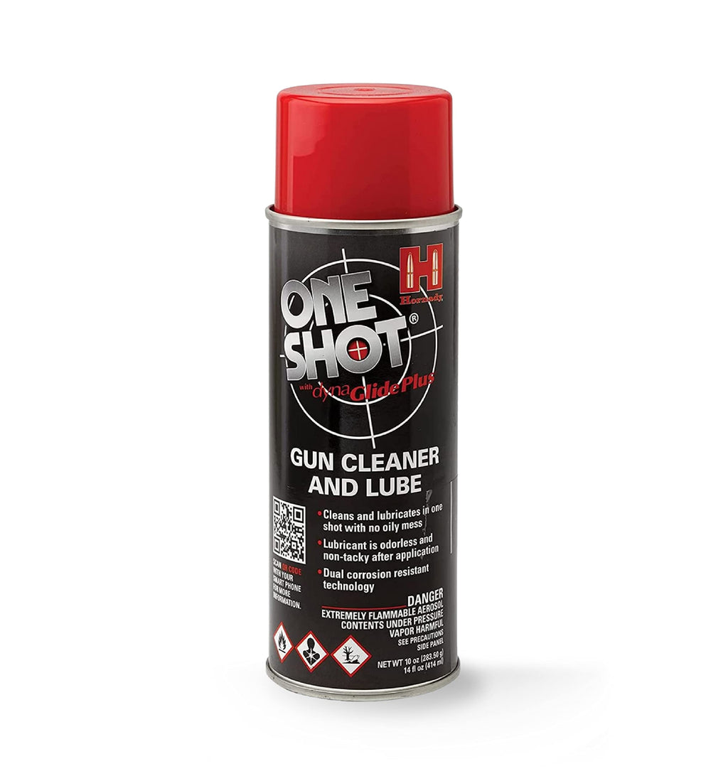 Hornady One Shot Gun Cleaner and Case Lube, 10 oz – Aerosol Dry Lube, With DynaGlide Plus – Clean, Non-Sticky and Easy to Use – Contains No Petroleum, Won't Contaminate Powder or Primers