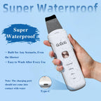 GUGUG Waterproof Skin Scrubber 4-in-1 Facial Spatula Pore Cleaner for Face | Blackhead remover with 4 modes,rounded stainless steel head,10-minute auto-off,Type-C charging and 2 silicone attachments.