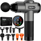 Buy now TOLOCO Massage Gun, Deep Tissue Back Massage for Athletes for Pain Relief, Percussion Massager with 10 Massages Heads & Silent Brushless Motor, Valentines Day Gifts for Him Her, Black at indiglob india