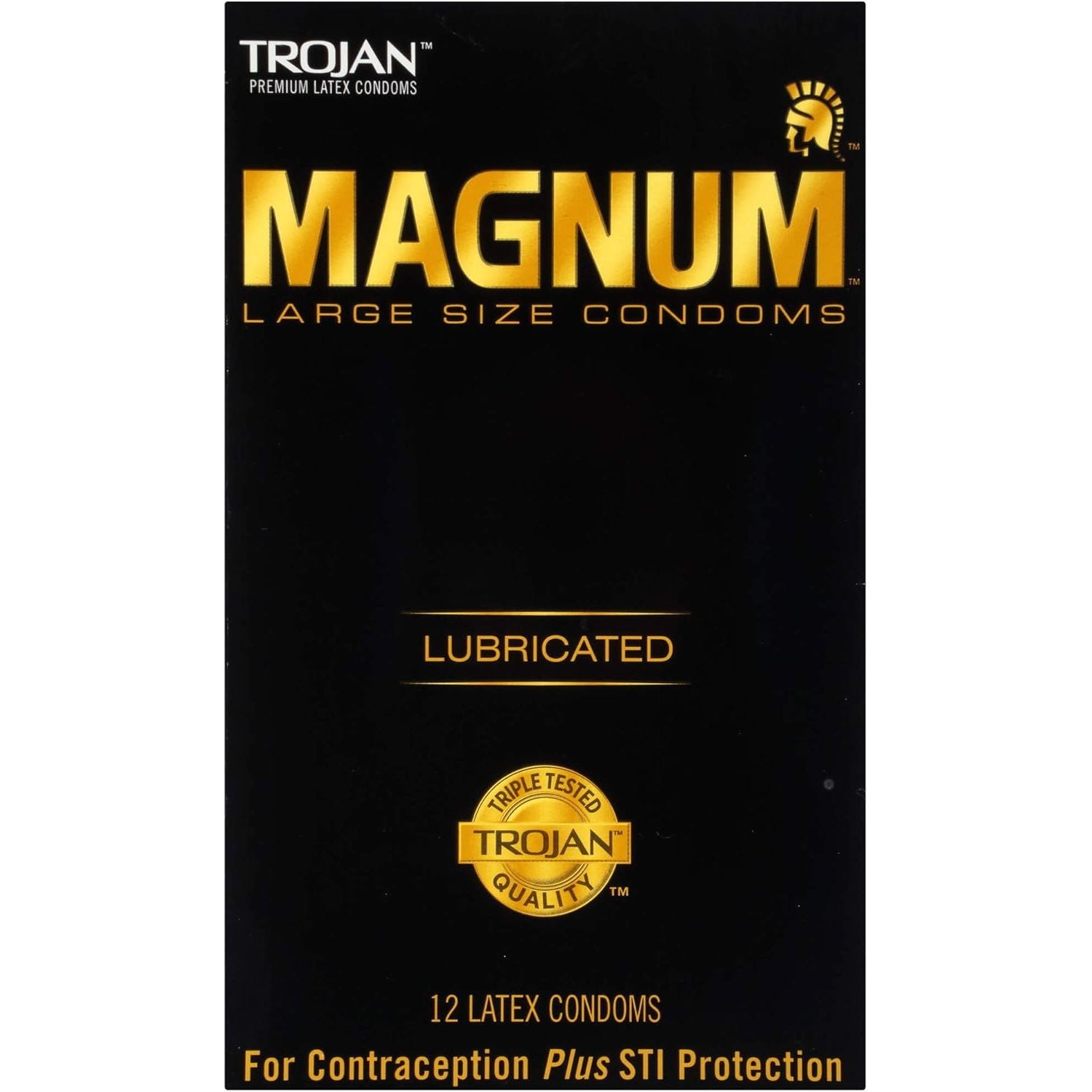 Buy now Trojan Magnum Large Size Lubricated Condoms - 12 count at indiglob india