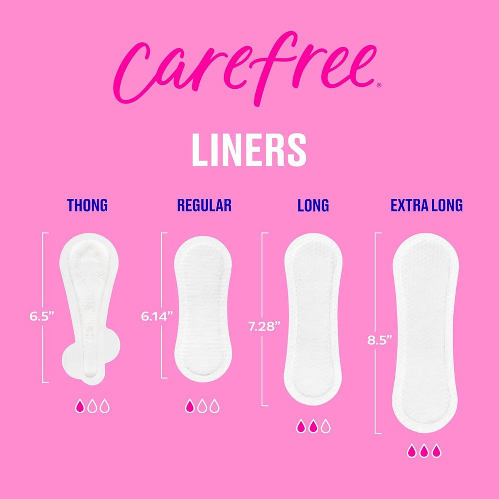 Buy now Carefree Acti-Fresh Body Shape Pantiliners Extra Long Unscented - 93 Count, Packaging may vary at indiglob india