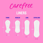 Buy now Carefree Acti-Fresh Body Shape Pantiliners Extra Long Unscented - 93 Count, Packaging may vary at indiglob india
