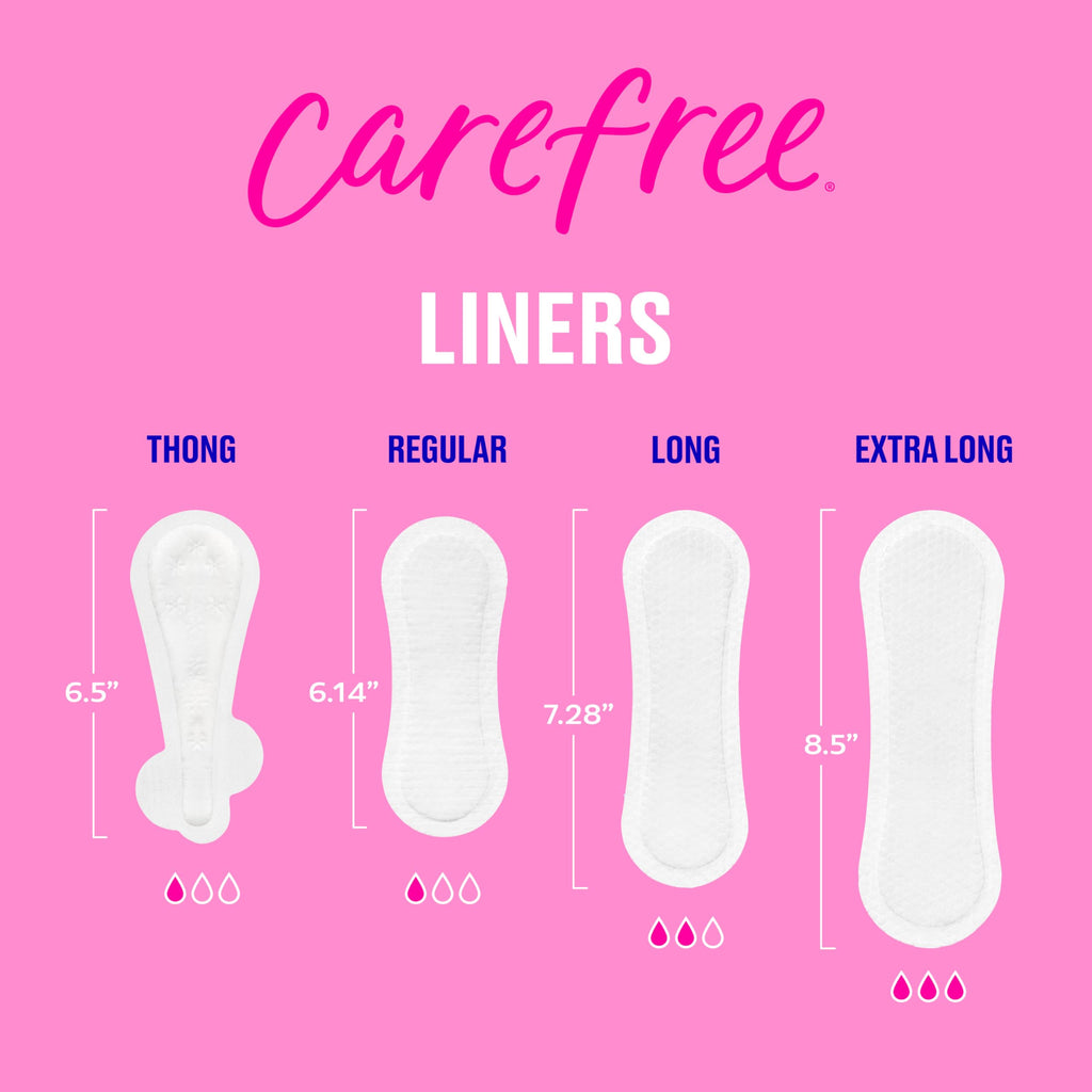 Carefree Panty Liners for Women, Regular, Wrapped, Unscented, 20ct | Pantiliners, Carefree Liners, Daily Liners for Women, Light Periods and Leaks, 8-Hour Odor Control | 20ct (Packaging May Vary)