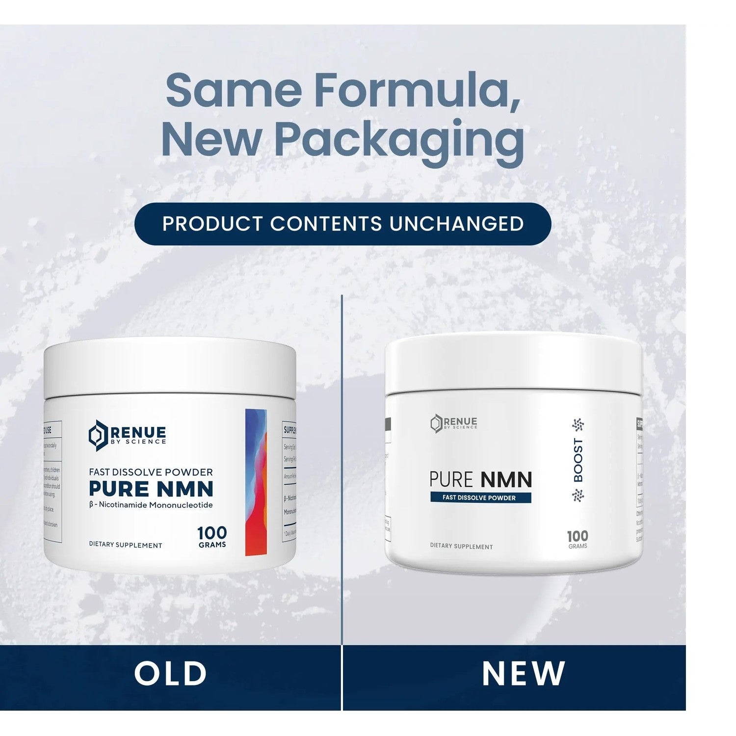 Renue By Science NMN Powder | 100g Fast Dissolve Powder Supplement | 500mg Nicotinamide Mononucleotide per Serving | Manufactured in the USA Third-Party Tested