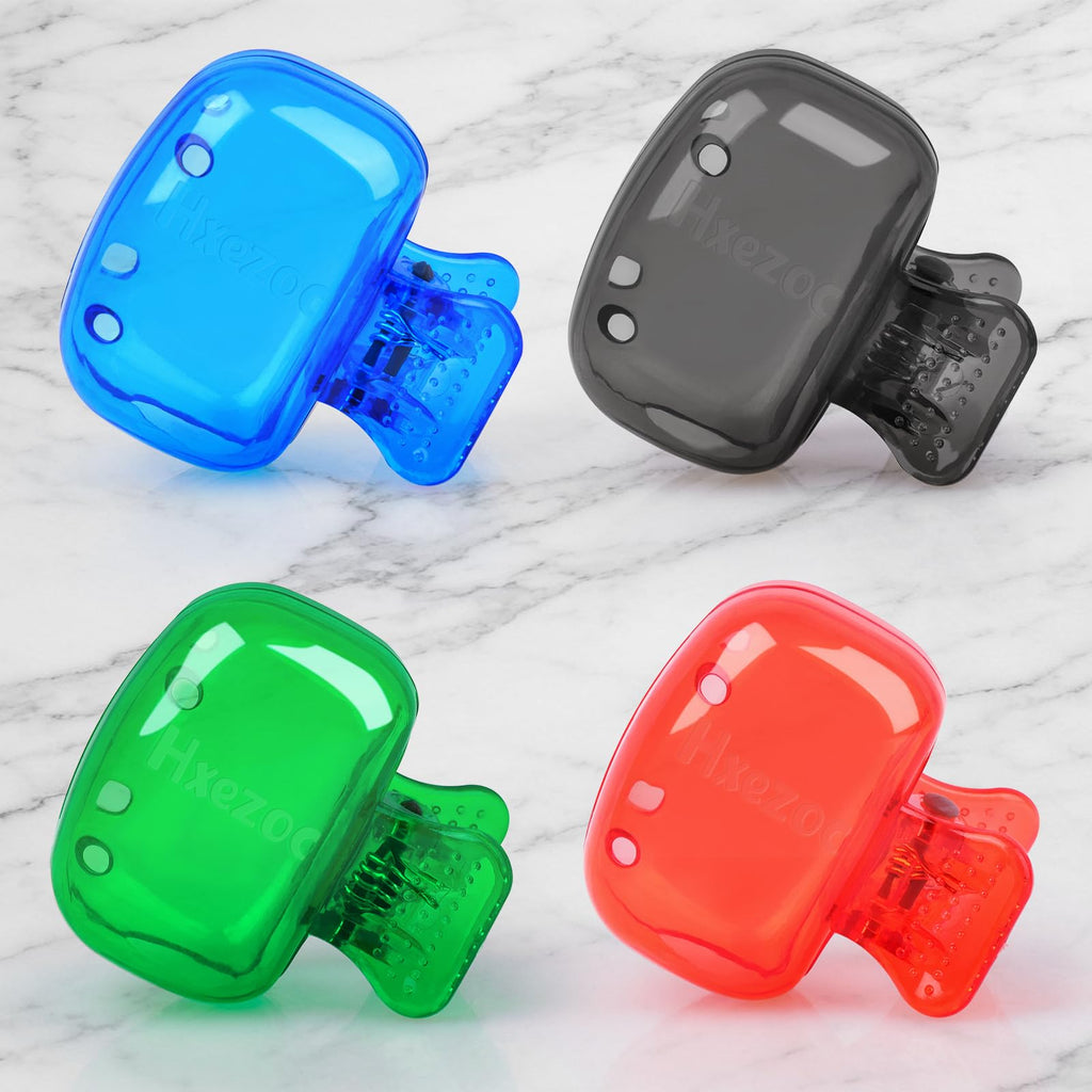 Hxezoc 12 Pack Toothbrush Covers Toothbrush Holders Travel Toothbrush Protector Cap Plastic Protective Portable Clip for Bathroom, Household Travel, Camping, School, Business
