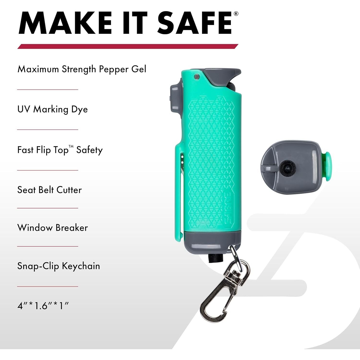Buy now SABRE Safe Escape 3-In-1 Pepper Gel With Seat Belt Cutter & Window Breaker, Maximum Strength Pepper Spray, Snap Clip Keychain for Easy Carry & Fast Access, 0.54 fl oz, Easy to Use Fast Flip Top Safety at indiglob india