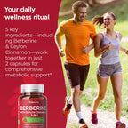 5-in-1 Berberine 500mg with Ceylon Cinnamon, 60 Vegan Capsules