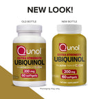 Qunol Ubiquinol CoQ10 200mg Softgels, Ubiquinol 200mg - Active Form of Coenzyme Q10, Antioxidant for Heart Health - 60 Count (Pack of 2)