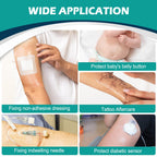 Transparent Film Dressing 6'' x 8'' Box of 12, Waterproof Bandages