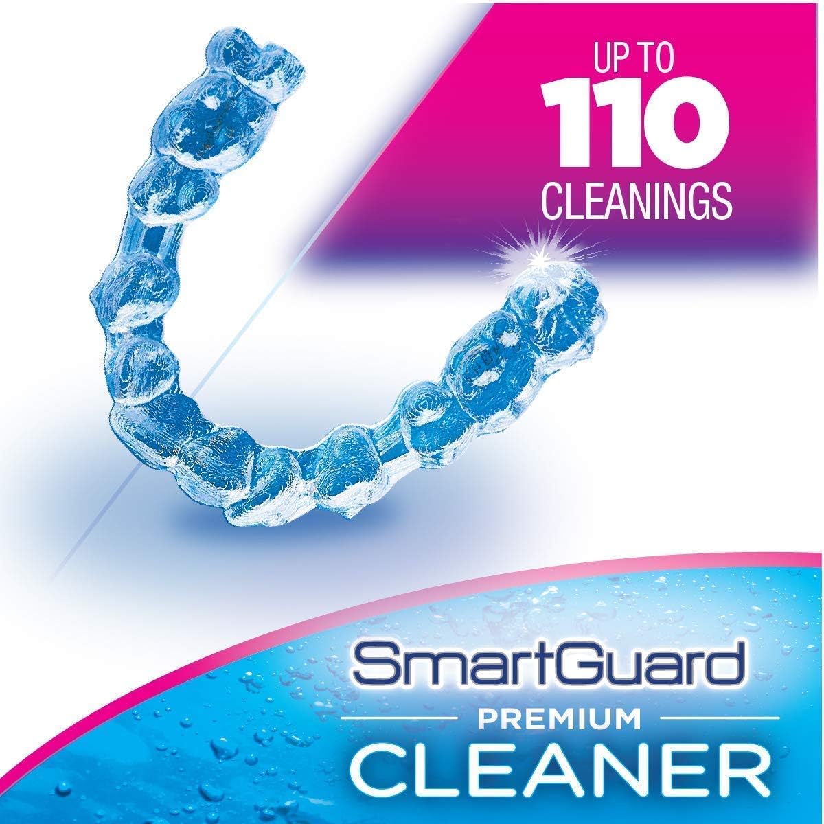 Buy now SmartGuard Premium Cleaner Crystals â€“(110 Cleanings)- Removes Stain, Plaque & Bad Odor from Dentures, Clear Braces, Mouth Guard, Night Guard & Retainers. at indiglob india