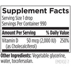 Designs for Health Hi-Po Emulsi Vitamin D Drops - Liquid Vitamin D 2000 IU, Highly Concentrated Vitamin D3 - Bone Health + Immune Support Supplement - 2000 IU Per Drop (1000 Servings / 1 Ounce)