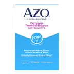 AZO Complete Feminine Balance Daily Vaginal Probiotics for Women, 30 Count | Intelliflora Multi-Strain Blend, Supports Vaginal pH and Yeast Balance*, One Capsule Daily, Sugar Free, Safe During Pregnancy