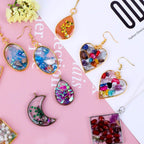 Buy now Shynek 60Pcs Hollow Frame Pendants - Resin Craft Bezels Jewelry Molds for Necklaces and Earrings Making Supplies at indiglob india