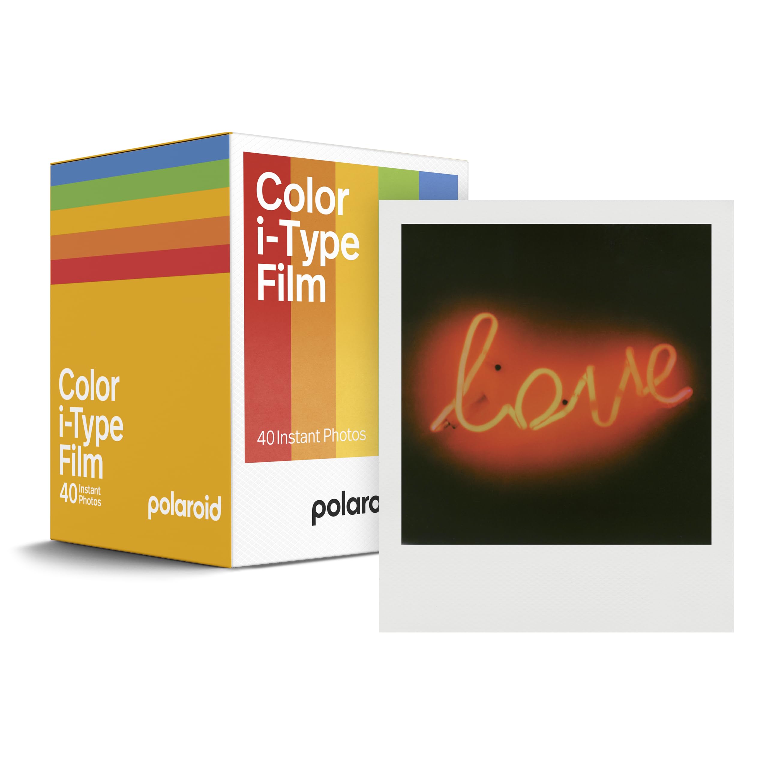 Buy now Polaroid Instant Color I-Type Film - 40x Film Pack (40 Photos) (6010) 40 Photos White Frame at indiglob india