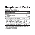 NATURELO Burpless Omega 3 Fish Oil Supplement, 1100mg, 60 Softgels | Triglyceride omega-3, omega 3 DHA EPA, liquid fish oil, 2 months supply