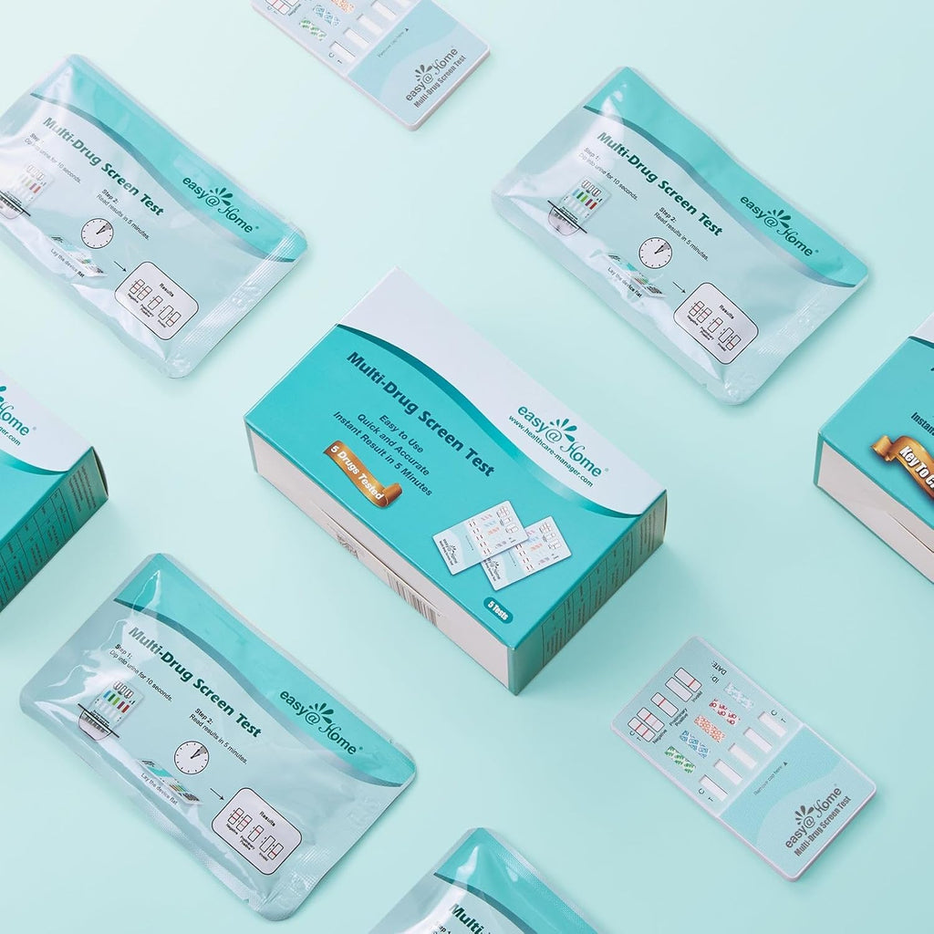 Buy now Easy@Home 5 Panel Urine Drug Test Kit [5 Pack] - THC/Marijuana, Cocaine, OPI/Opiates, AMP, BZO All Drugs Testing Strips in One Kit - at Home Use Screening Test with Results in 5 Mins #EDOAP-754 at indiglob india