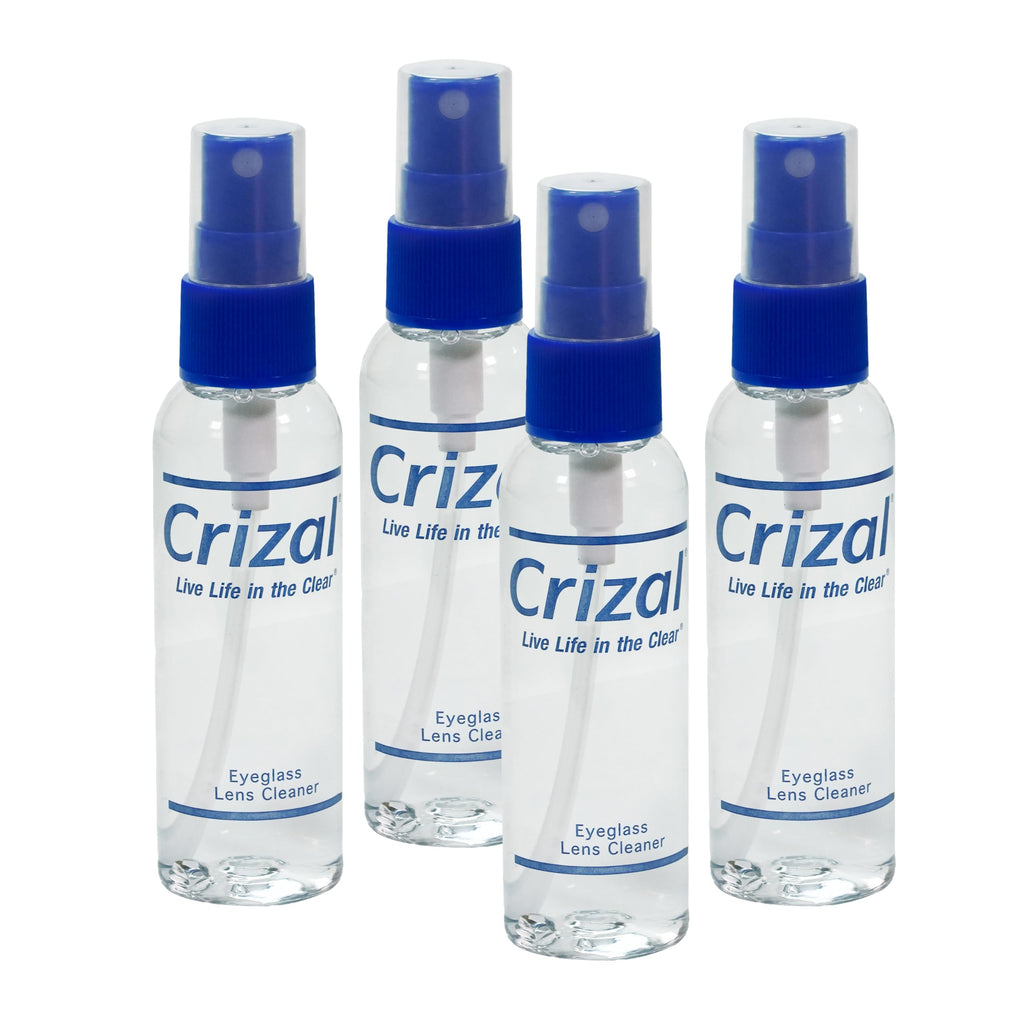 Crizal® Eyeglass Cleaner Spray – 4 Pack | Premium Lens Cleaner | Designed by Crizal® | Safe for All Advanced AR & Anti-Reflective Lens Coatings