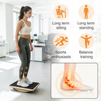 Wooden Balance Board, 350LBS Anti-Slip Balance Trainer