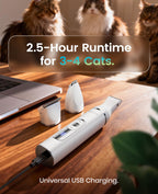 oneisall Quiet Cat Clippers for Matted Hair, 3 in 1 Cat Grooming Kit