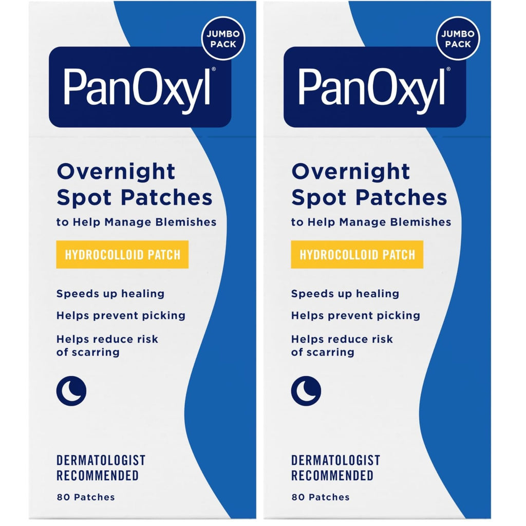 PanOxyl PM Overnight Spot Patches, Advanced Hydrocolloid Healing Technology, Fragrance Free, 40 Count Pack of 1
