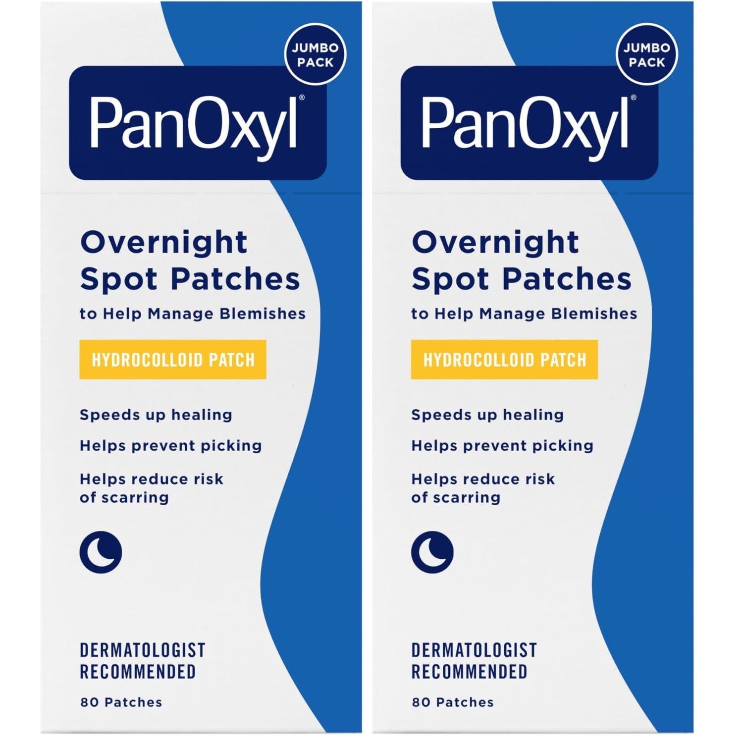 PanOxyl PM Overnight Spot Patches, Advanced Hydrocolloid Healing Technology, Fragrance Free, 40 Count Pack of 1