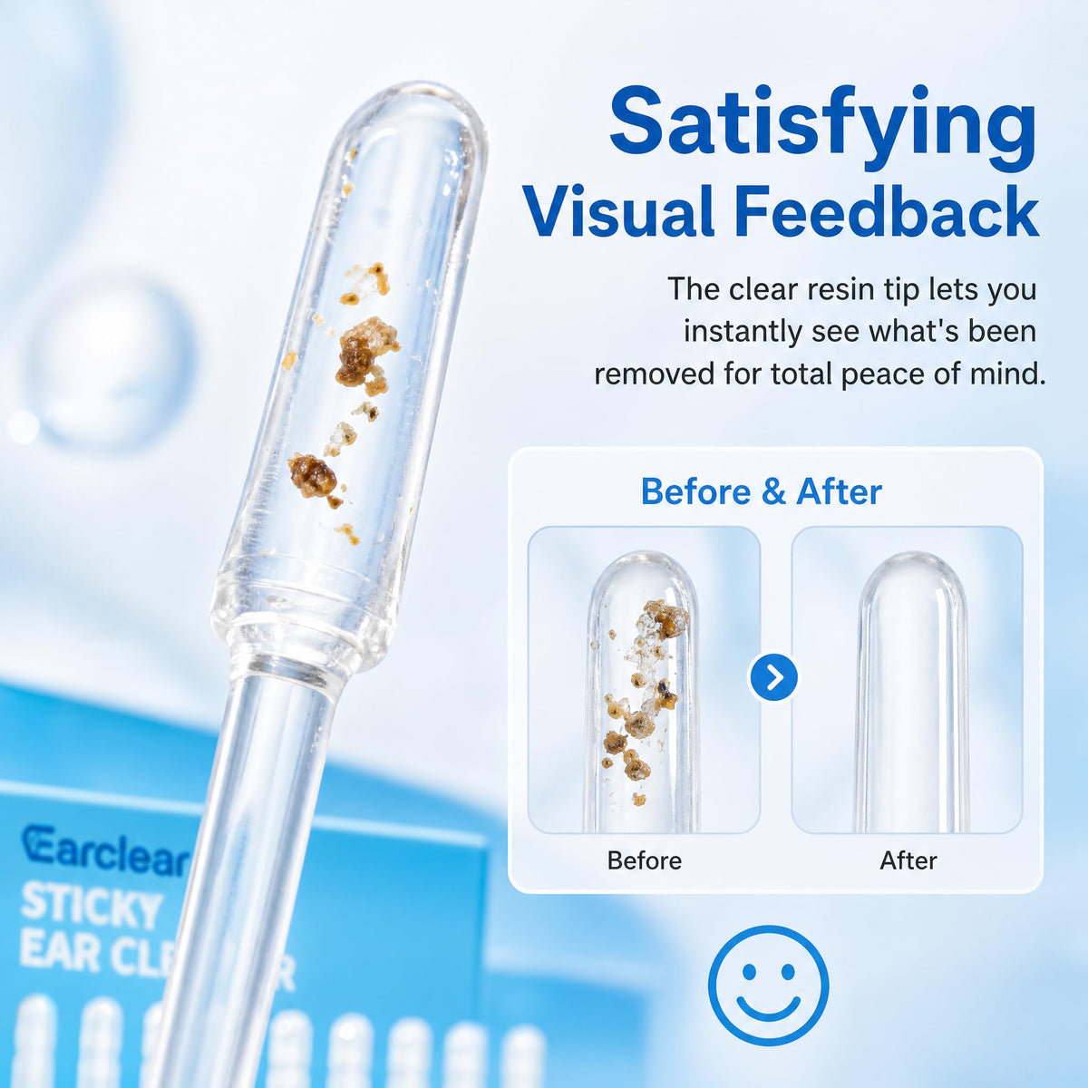 Sticky Ear Cleaner Removal Tool Reusable Ear Cleaner for Adults