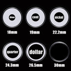MUQING 240 PCS 30mm 5 Size Plastic Coin Capsule Holder