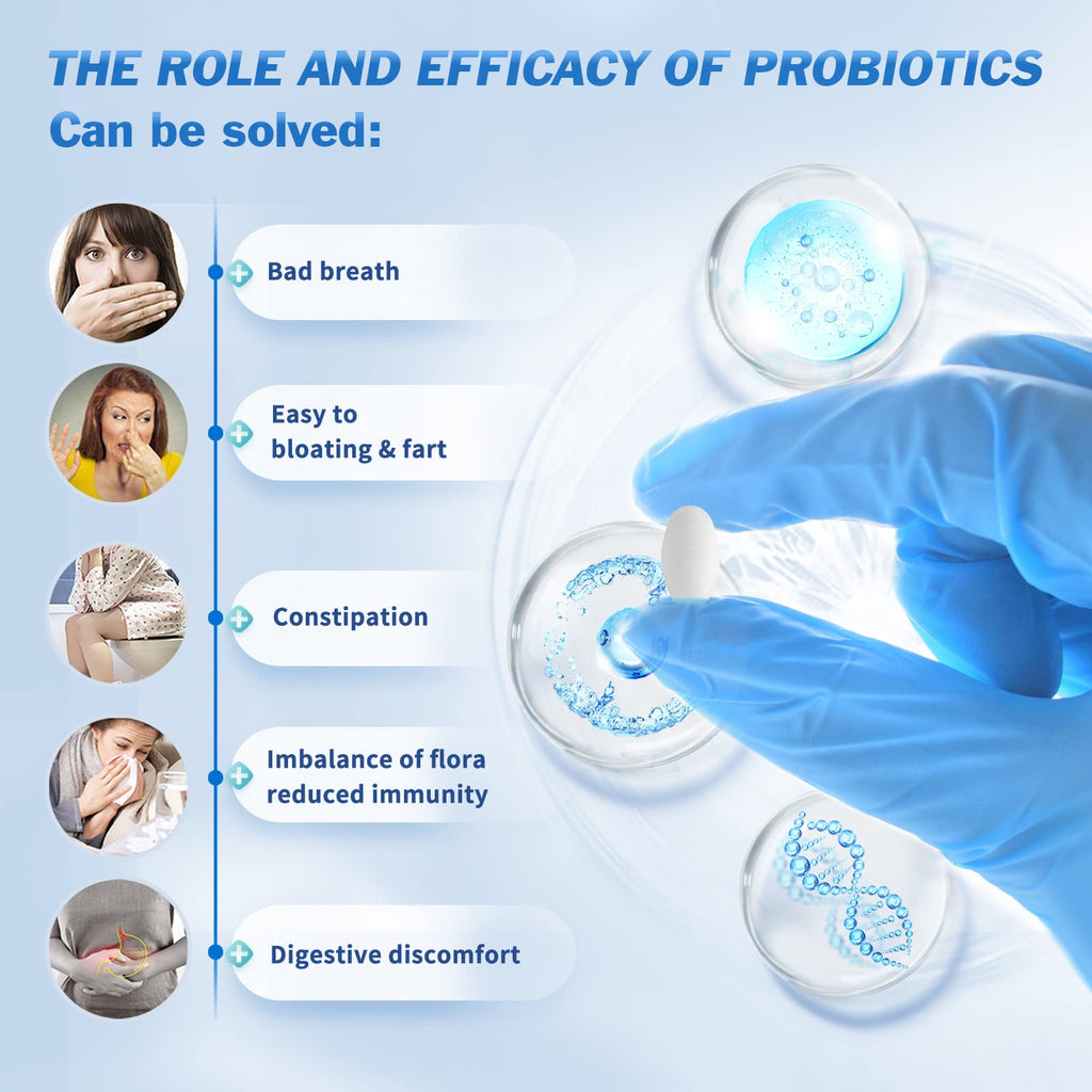 OMOGS Probiotics 120 Billion CFUs 18 Strains,with 3 Organic Prebiotics & Vitamin C,Nutritional Supplement for Women,Men & Kids,Support Metabolism,Immunity and Digestive Health,Non-GMO, 120 Tablets