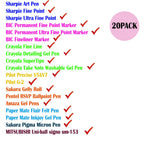 Pen Adapter Set Compatible with Explore Air/Air 2/Air 3/Air 4 and Maker/Maker 3/Maker 4, Pen Adapter Compatible with (Sharpie/Bic/Crayola/Sakura/Pilot/Pentel/Paper Mate/Mitsubishi uni-Ball)