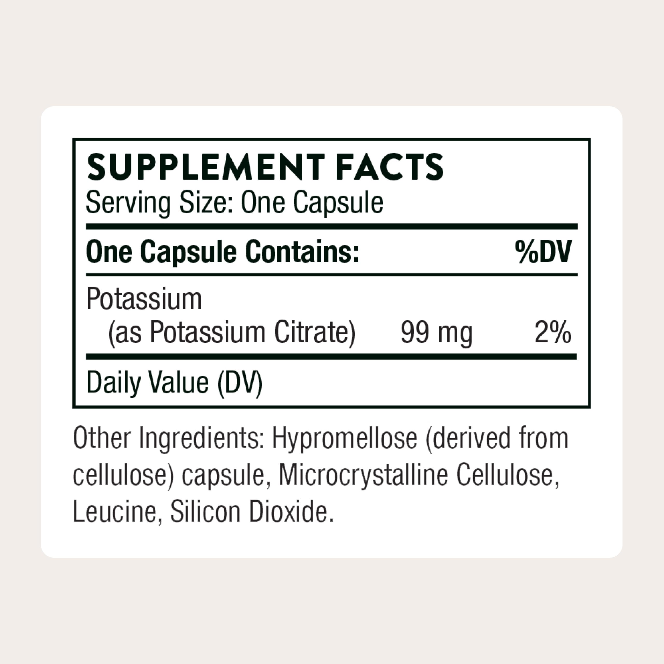 THORNE - Potassium Citrate - Essential Electrolyte Supplement for Muscle Function, Heart Health, Nerve Function & Urinary Tract Health Support* - Third-Party Certified - Gluten-Free - 90 Capsules
