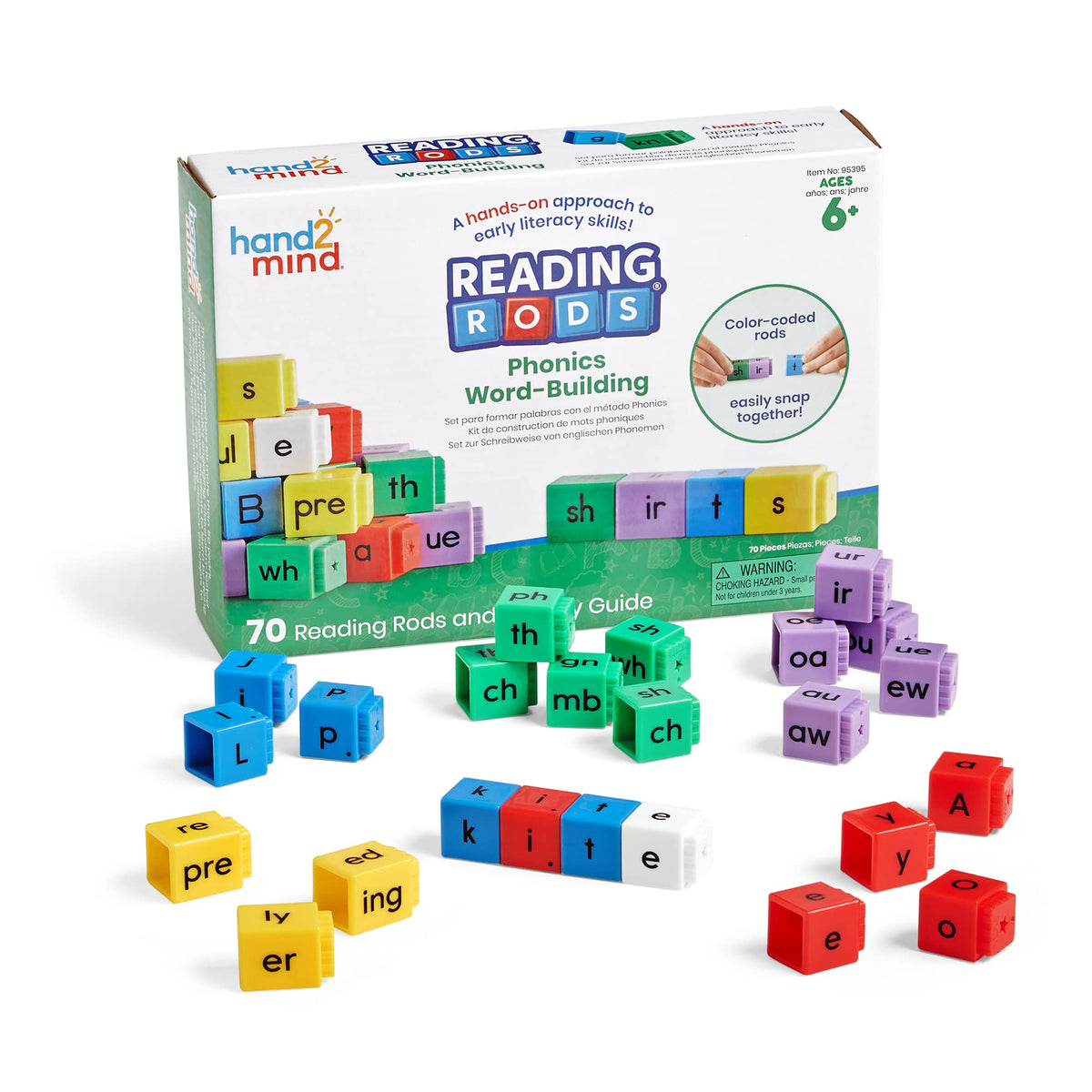 hand2mind Reading Rods Phonics Word-Building, Ages 6+