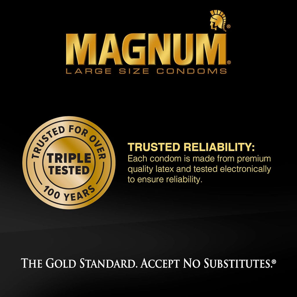 Buy now Trojan Magnum Thin Large Size Lubricated Condoms - 12 Count (Pack of 1) at indiglob india