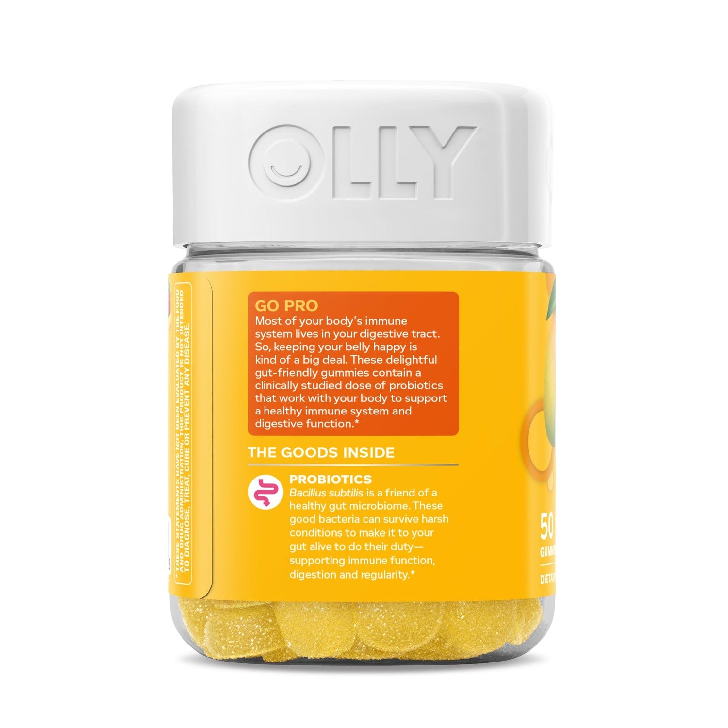 OLLY Probiotic Gummy, Immune System & Digestive Support*, Mango - 50 Count
