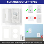 Bates- Baby Safety Outlet Cover Box, Locking Baby Proof Outlet Covers