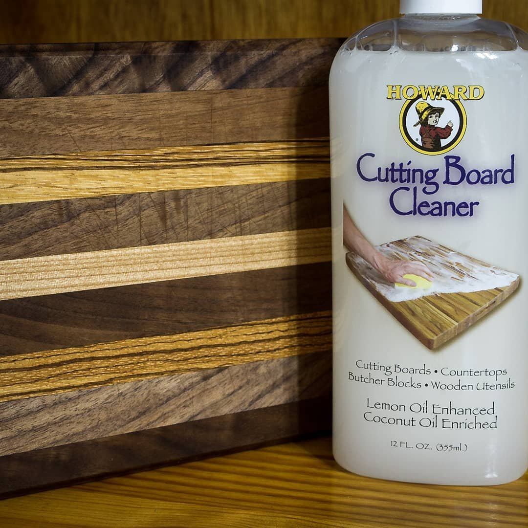 Howard Products CBC012 Wood Cutting Board Cleaner, Wood Cleaner for Wooden Cutting Boards, 12 oz