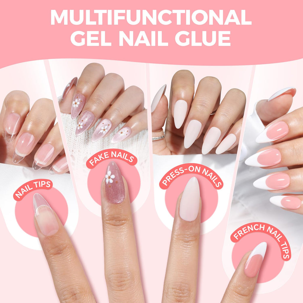 Luckyfairy Super Strong Gel Nail Glue for Press On Nails