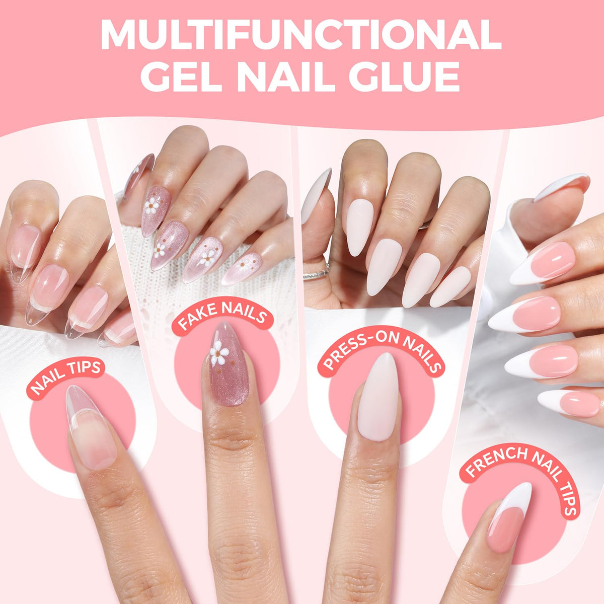 Luckyfairy Super Strong Gel Nail Glue for Press On Nails