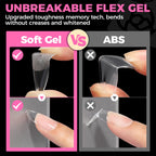 Buy now UNA GELLA Almond Gel Nail Tips, 504PCS Pre Etched Clear Fake Nails Tips Medium Almond Shape - 12 Sizes Full Cover Soft Acrylic Press On Nail Extensions No C Curve Gift for Diy at Home at indiglob india
