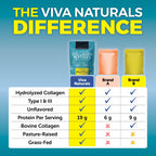 Viva Naturals Collagen Peptides Powder - Grass-Fed Hydrolyzed Bovine, Type I & III - 19 g Protein, Unflavored, Easy Dissolving - Joint, Skin, Hair & Nail Support - Paleo, Keto, Non-GMO - 1lb