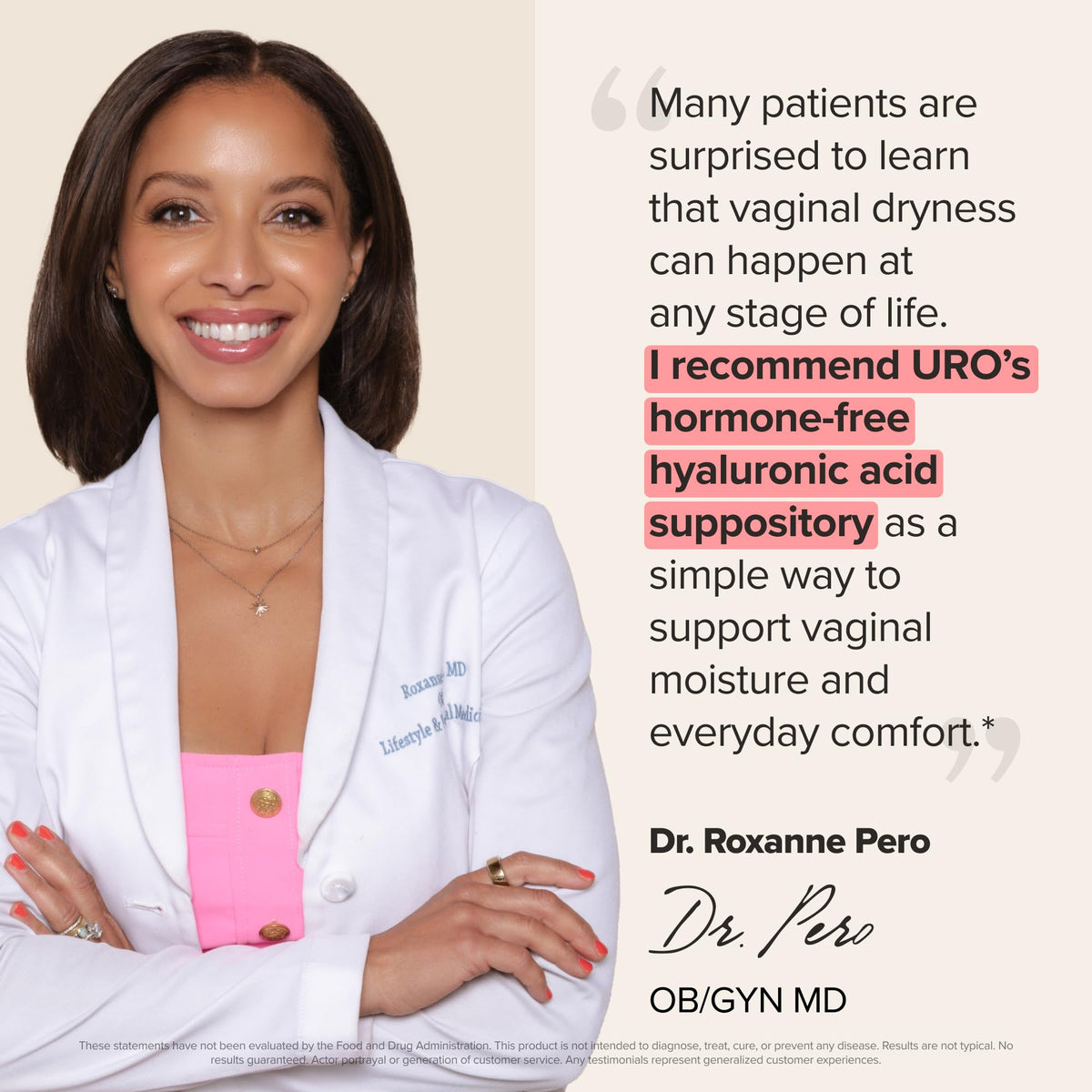 URO Vaginal Moisture Hyaluronic Acid Suppository for Easier Intimacy– 10 Ct