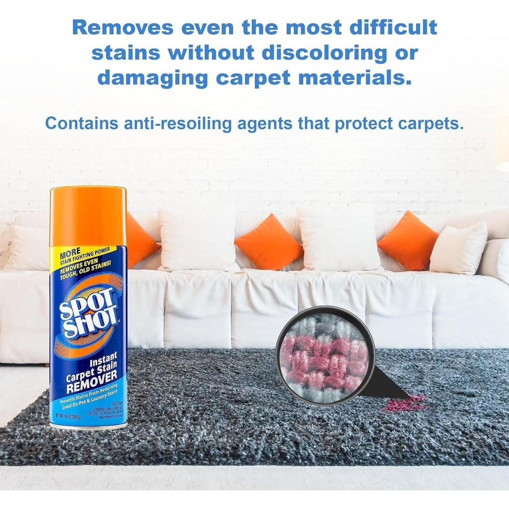 Buy now Spot Shot Professional Instant Carpet Stain Remover No-Scrub Aerosol, 14 oz at indiglob india