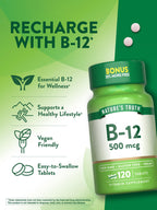 Nature's Truth B12 Vitamin | 500 mcg | 120 Tablets