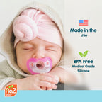 Buy now RaZbaby Jollypop Pacifier for Babies 3 Months and Up, USA Made, Natural Shaped Orthodontic Binky, Lovingly Shared in NICUs & Hospitals Worldwide, Medical-Grade 100% BPA-Free - 2 Pack - Pink at indiglob india