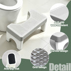 6.7'' Toilet Stool, Poop Stools Adults, Squatting Potty Stool Gray