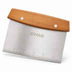 Bench Scraper and Dough Cutter, Stainless Steel Bread Cutter