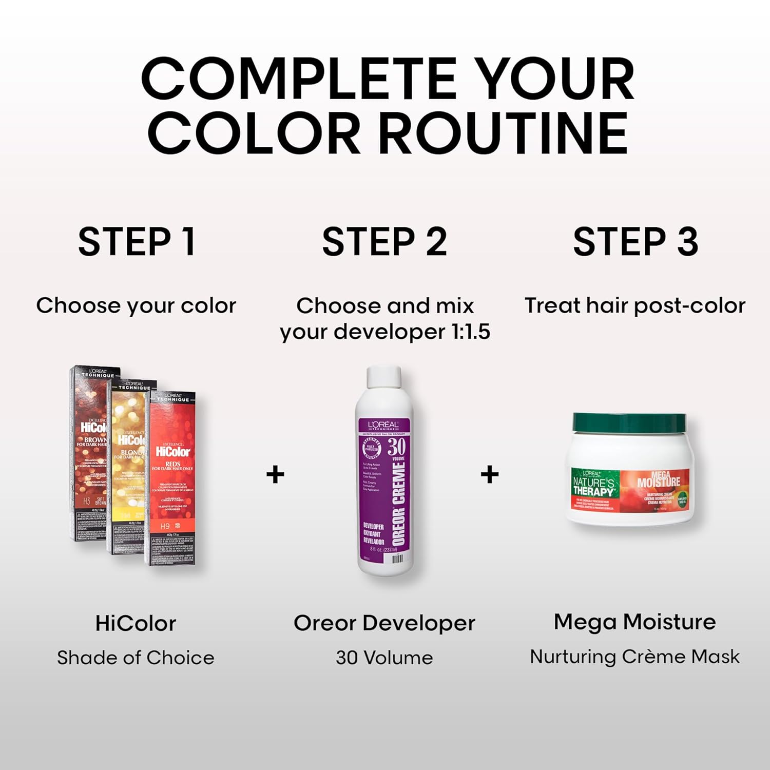 Buy now L'OrÃ©al Technique HiColor Reds Permanent Hair Color - Lifts Dark Hair in One Step Leaving No Brassiness, Rich & Smooth Creme Formula, Intense & Long-Lasting Color at indiglob india