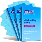 KINESHINE 300Pcs High-Performance Oil Absorbing Sheets for Face | Makeup Friendly, Oil Blotting Sheets for Face, Blotting Papers for Oily Skin, Travel-Friendly, Suitable for men & women