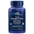 Life Extension Super Omega-3 Plus EPA/DHA Fish Oil, Sesame Lignans, Olive Extract, Krill & Astaxanthin - Heart, Brain & Joint Health Support - Gluten-Free, Non-GMO - 120 Softgels