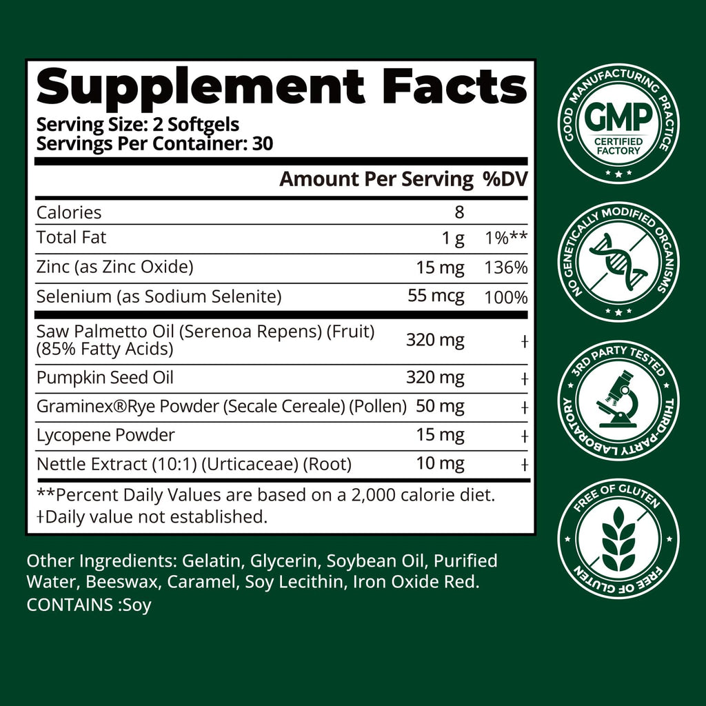 Saw Palmetto for Men Prostate Health 320mg Pharmaceutical Grade