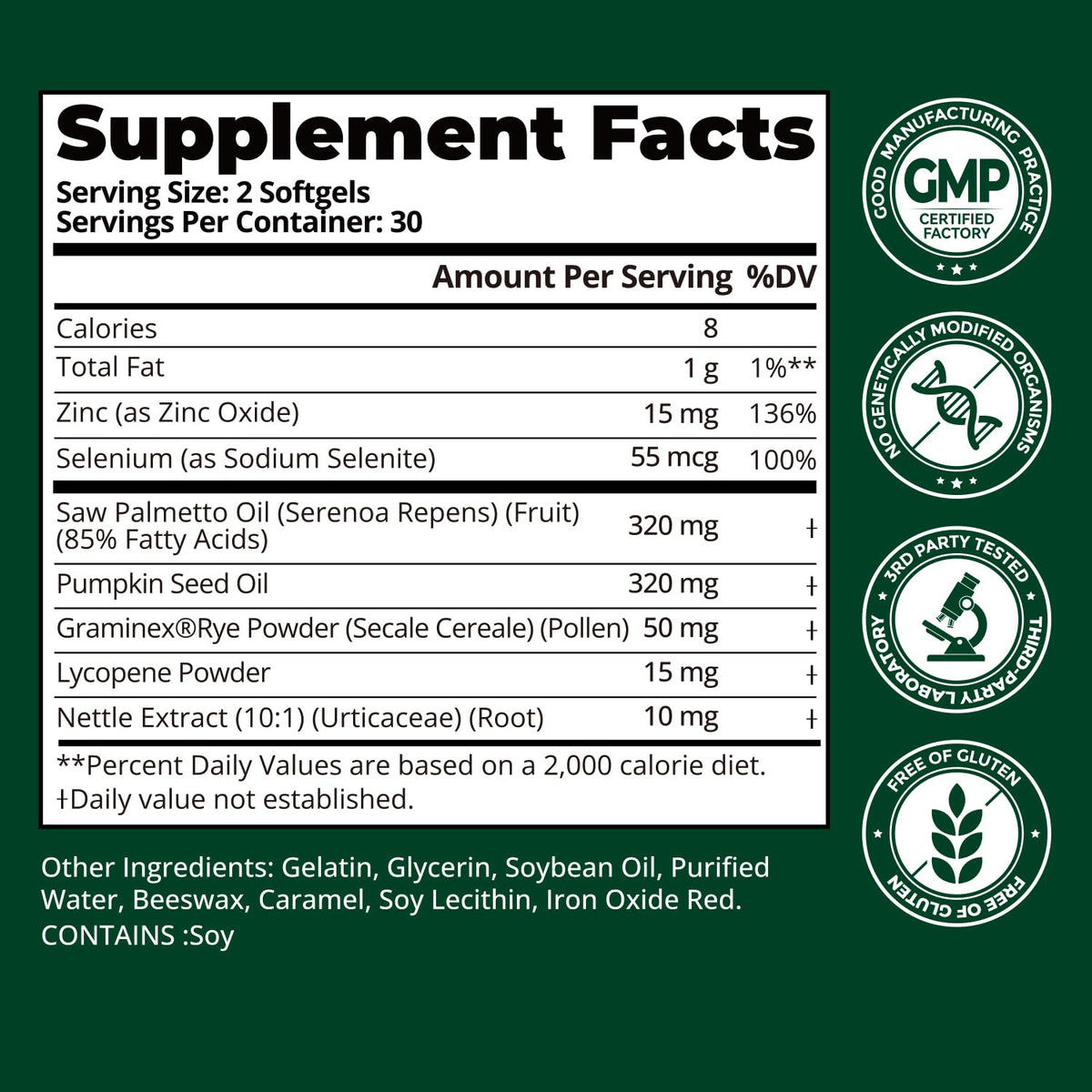 Saw Palmetto for Men Prostate Health 320mg Pharmaceutical Grade